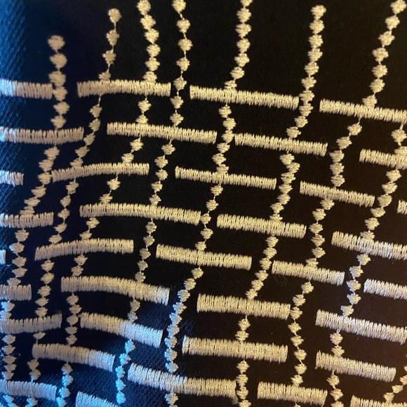 ESCADA by Margaretha Ley Deep Navy/Black Wool Blazer Embroidered Sleeves Sz: 38 - Picture 7 of 12